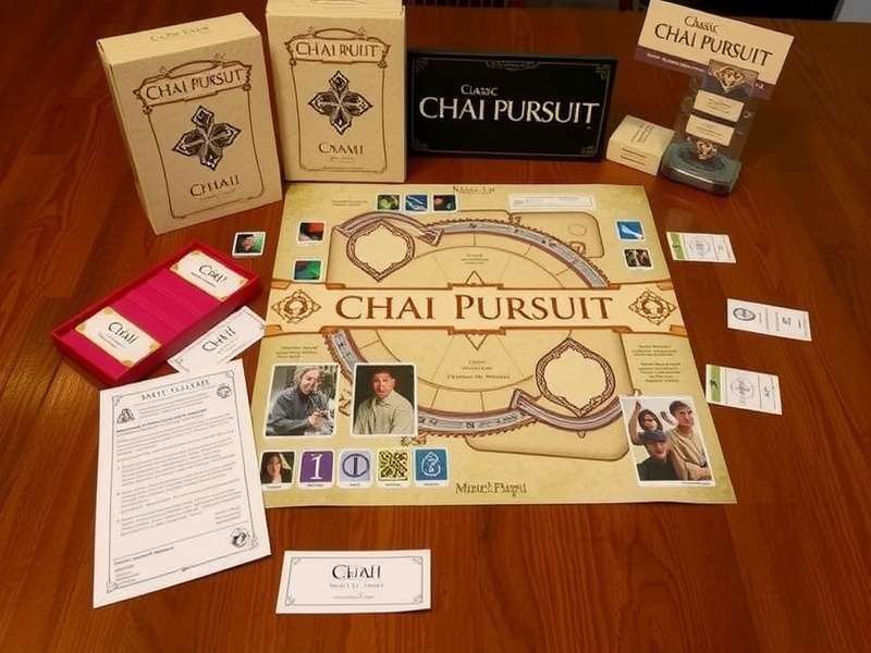 Classic Chai Pursuit Board Game Components